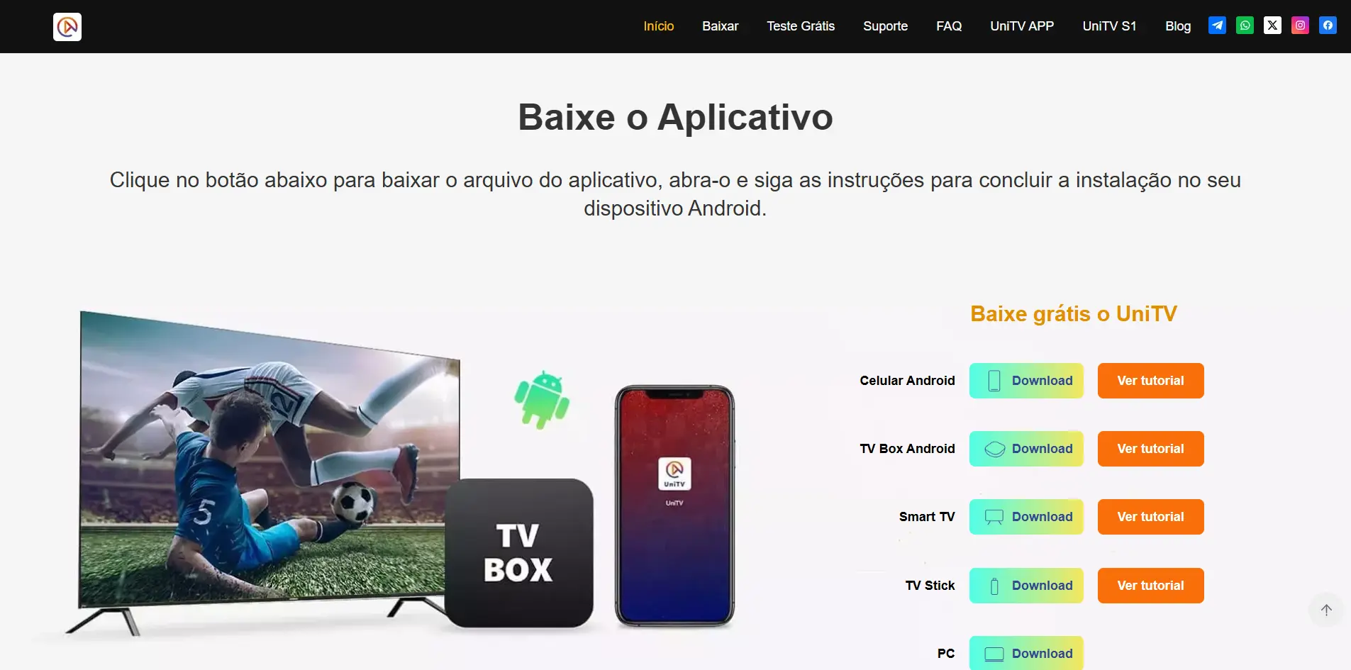 Como Instalar o Unitv Oficial